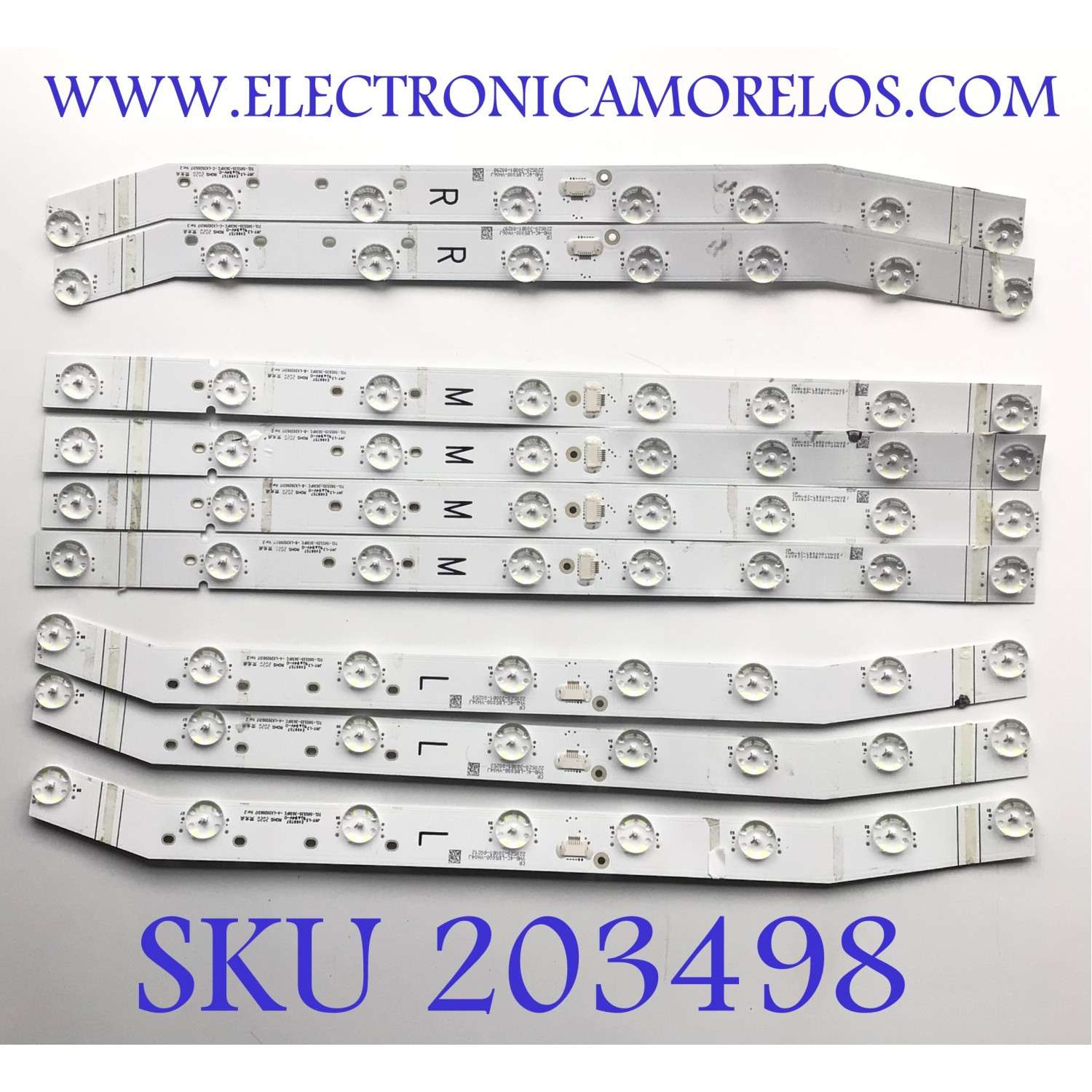KIT DE LED'S PARA TCL ((INCOMPLETO SOLO 9 PIEZAS)) / NUMERO DE PARTE YHB-4C-LB5008-YH06J / YHB-4C-LB5008-YH05J / YHB-4C-LB5008-YH04J / TCL-50S535-3030FC-C-LX20200317 / TCL-50S535-3030FC-B-LX20200317 / TCL-50S535-3030FC-A-LX20200317 / MODELO 50S535